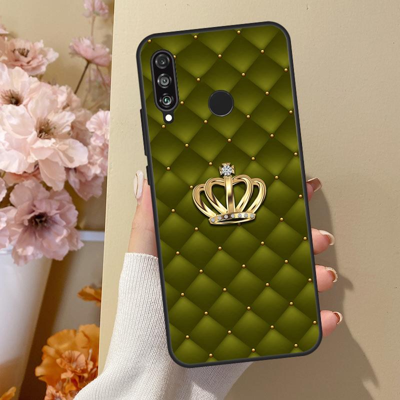 Чехол со стеганой текстурой и узором дивана в виде короны для Huawei P40 Lite P20 P50 P30 Pro P Smart Z 2019 Nova 5T, чехол для Honor 50