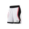 Li Ning Sports Basketball Series Casual Breathable Basketball Shorts Men Shorts White AAPR209-2