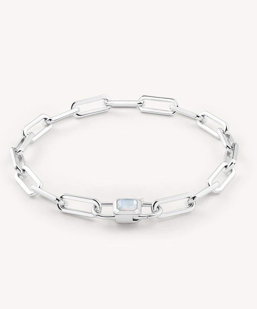 Серебряный браслет Lola Rose Urban с жемчугом и цирконием, на застежке-тоггл