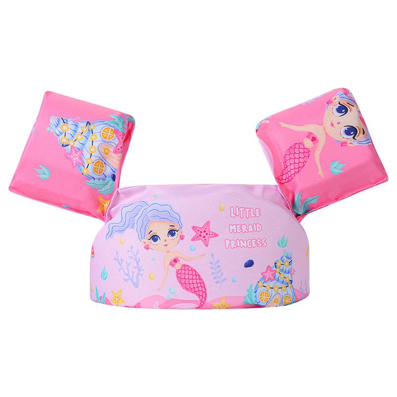 Cartoon Children's Buoyant Swimming Arm Ring Float Vest with Nylon/Polyester Material Life Jacket for Water Sports and Fishing