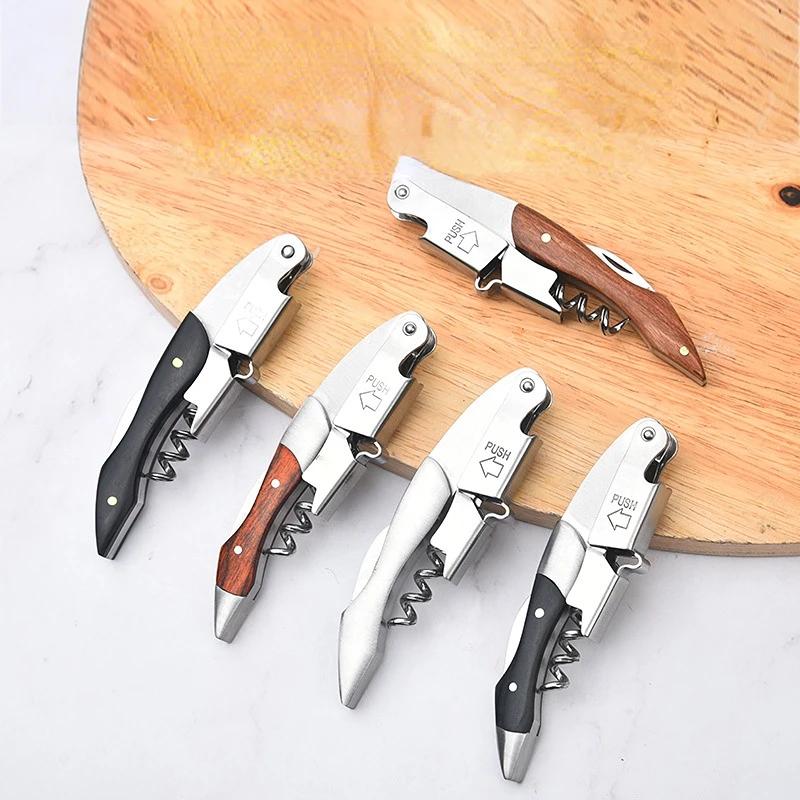Wood Handle Professional Red Wine Opener Portable Screw Corkscrew Multifunction Wine Bottle Opener Kitchen Tools Beer Openers