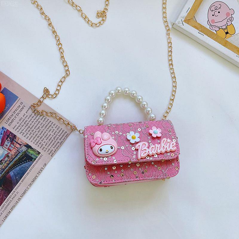 Charming Pearl Bag For Kids Fashionable Princess Style Shoulder Bag For Girls