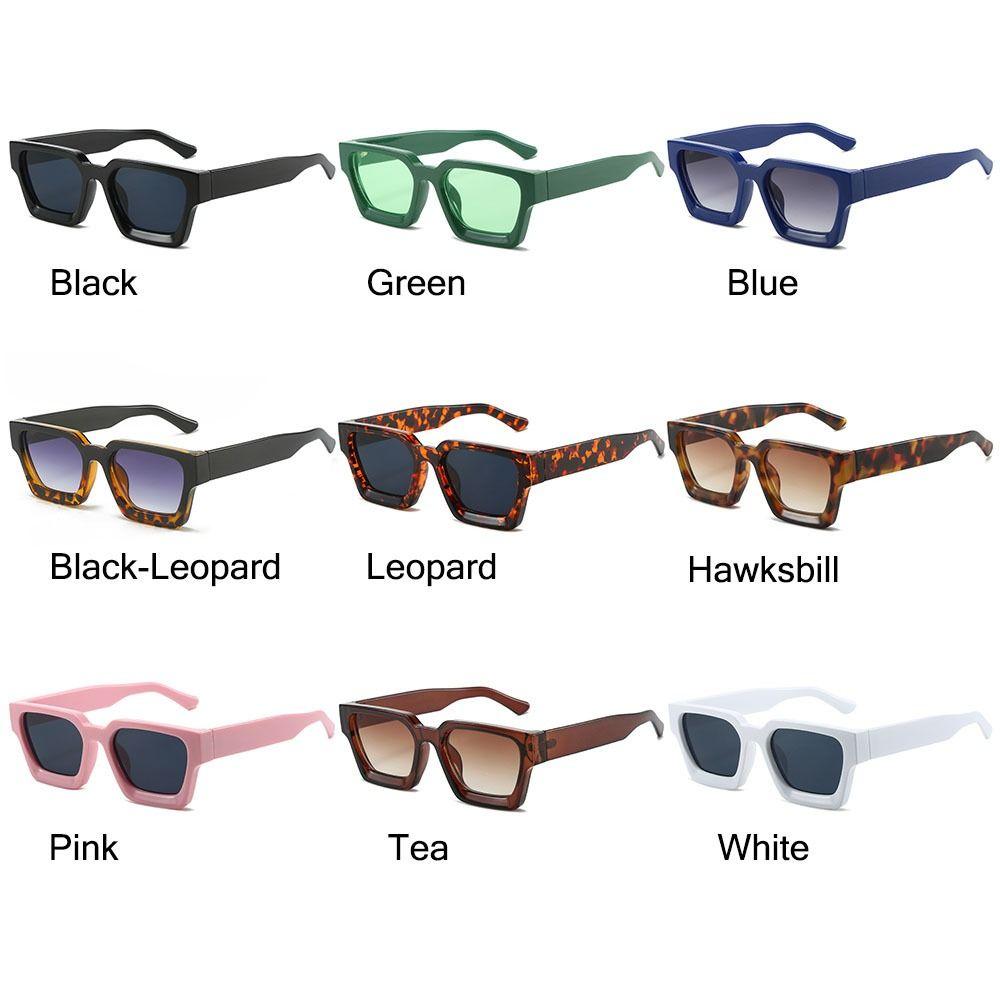 Винтажные UV400 Популярные Очки Маленькие Квадратные Солнцезащитные Очки Тени Зеленые Солнечные Очки