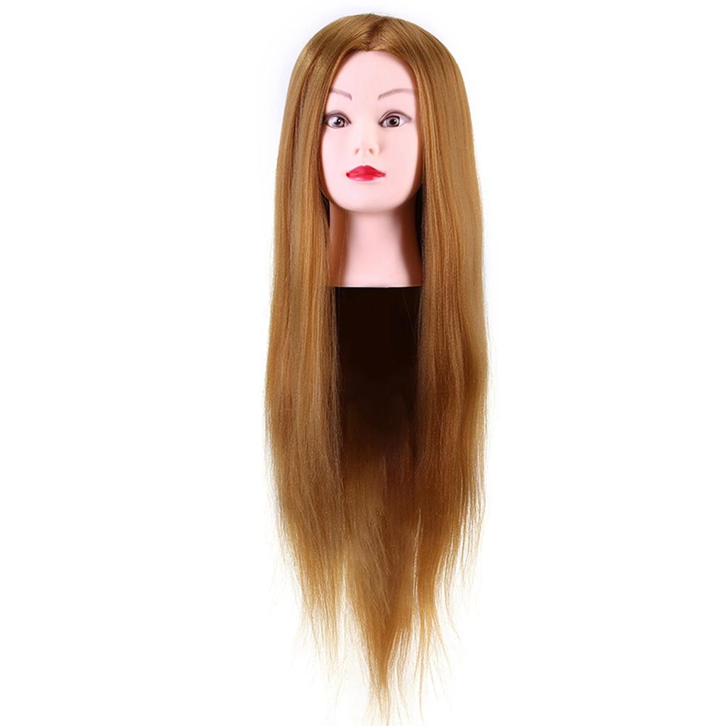 40percent Real Human Hair Mannequin Head Hairdresser Training Head Cosmetology Doll Head Blond