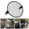 6.5"Metal Retro Motorcycle Headlight Lamp Square Mesh Grille Cove Mask For Honda