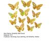 Yousheng 12 Pcs 3D Butterfly Wall Decor 3 Sizes Metallic Hollow Butterfly Decal for Birthday Party Cake Decoration Removable DIY Wall Art Mural for