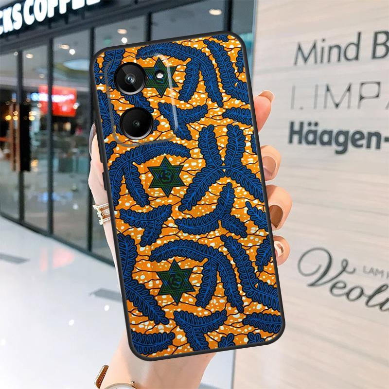 African Style Fabric Print Case For Realme 15 14 13 12 11 Pro Plus GT6 GT7 Pro C55 C51 C35 C53 C61 C65 C67 C63 C71 C75