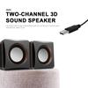 1 пара проводных динамиков, портативный USB-питание, мини-динамик, 3,5-разъемный сабвуфер, динамик для компьютера, ноутбука