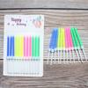 New Birthday Candles Happy Meeting B1 Slender Color Crystal 12 Boxed Party Decoration Pencil Candles