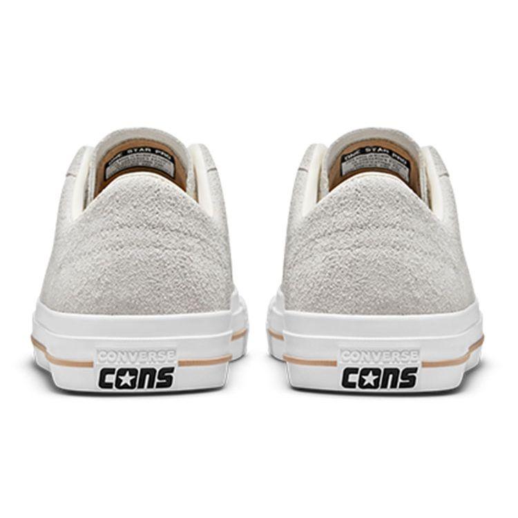 Converse One Star Pro Кожаные Повседневные Модные Нескользящие Прочные Легкие Низкие Кеды для Скейтбординга Унисекс Серые A03672C