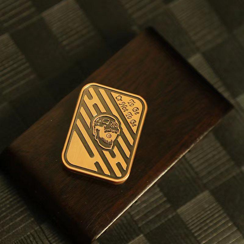 Poker J Metal Skull Магнитный слайдер-толкатель, игрушка для снятия стресса, слайдер-фиджет, антистресс, EDC, вращающийся волчок, покерные игрушки, магнитные игрушки