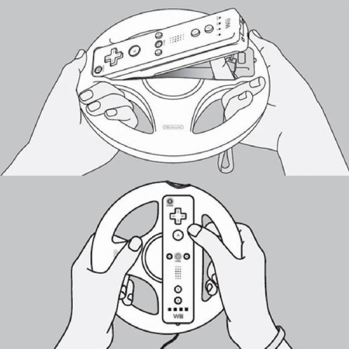 Manette de jeu - Kingwing® - MarioKart - Volant noir - Compatible Nintendo Wii - Accessoire Racing