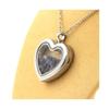 Pierres et Minéraux. Collier Saphir brut. Modèle coeur.