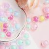 High Quality Necklace Bracelet Loose Beads 150/100Pcs Sandwich Transparent Creative 8/10mm Round Pendant Faceted DIY Jewelry Making Candy Color