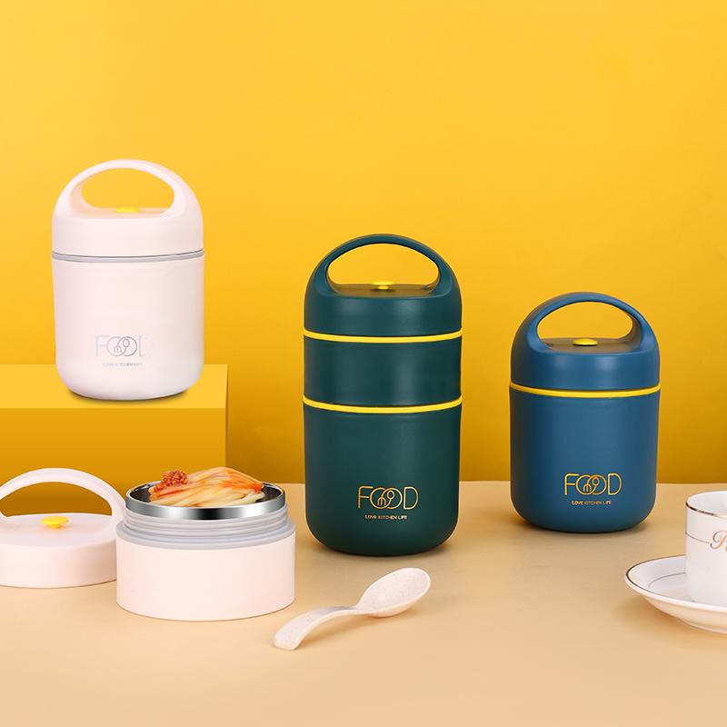 Insulated Lunch Box Soup Box Office Insulated Bucket Small Soup Box Soup Cup Porridge Cup Soup Pot Portable Breakfast Box Compact