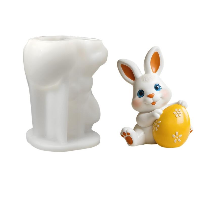 Hare Eggs Silicone Molds Easter Candle Silicone Mould Food Safe Cake Fondant Baking Mould for Candle Soap Chocolate