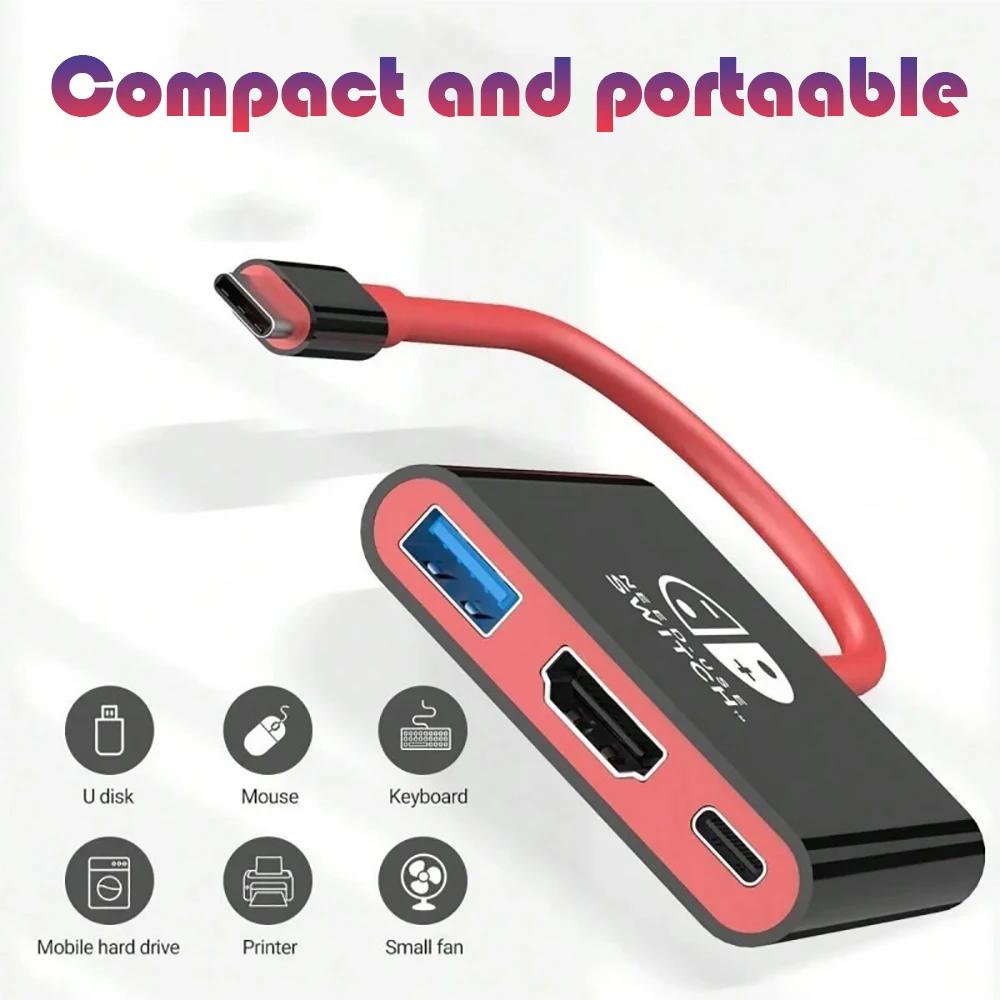 Док-станция-хаб USB C с 4K HDMI, USB 3.0, портативная док-станция, многопортовый адаптер для MacBook Pro/Air, ноутбука, iPad, ПК, ТВ-монитора