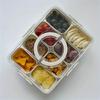 BPA-Free Portable 8-Compartment Serving Tray Storage Box with Lid and Handle Clear Organizer for Snacks Fruits and Seasoning