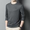 Spring and Autumn New Style T-shirt Men's Long-sleeved Casual Trendy Tops Middle-aged Men's Round Neck Bottoming Shirt Casual Sweatshirt