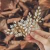 Vintage Bridal Insert Comb Rhinestone Headpiece Trendy Wedding Party Hair Clip  for Women