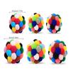 6 шт. Разноцветные кошки Жевательная игрушка Форма шара Безопасная Улучшает настроение Игрушка со звуком Улучшает настроение Подарок для котенка