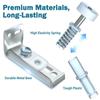 2 Pack Stainless Steel Door Hardware Repair Kit Door Replacement Parts  Sliding Closet