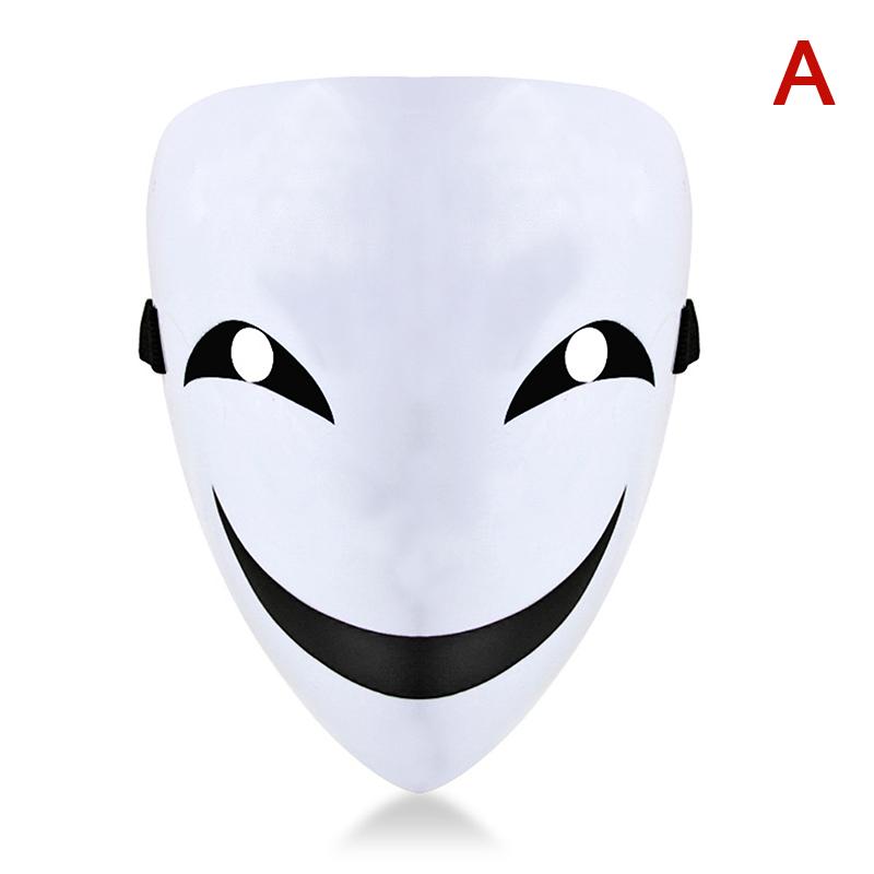 Косплей Kagetane Hiruko Burakku Buretto Полное лицо Аниме Черная пуля Улыбка Маска для лица Головной убор Маски Подарочный реквизит на Хэллоуин