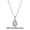 Ожерелье с муассанитом превосходной огранки, цвет D, кулон с драгоценным камнем 1-2 карата, женское ожерелье из стерлингового серебра, сертифицированные GRA ювелирные изделия