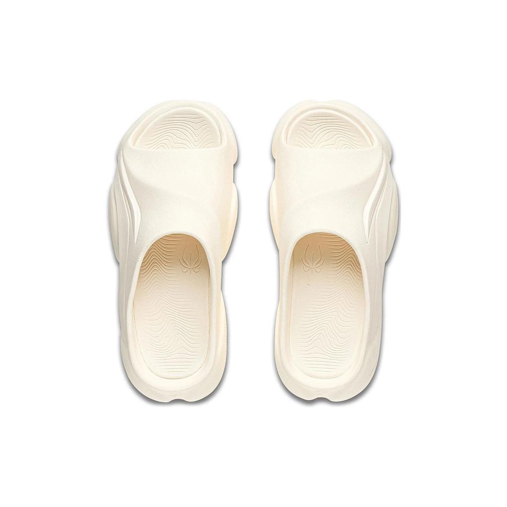 Баскетбольная площадка Li Ning Badfive Slide Бесшумные сандалии для женщин, обувь ванильно-белого цвета ABTT006-1