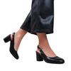 Womens/Ladies Edith Sling Back Block Heel Shoes