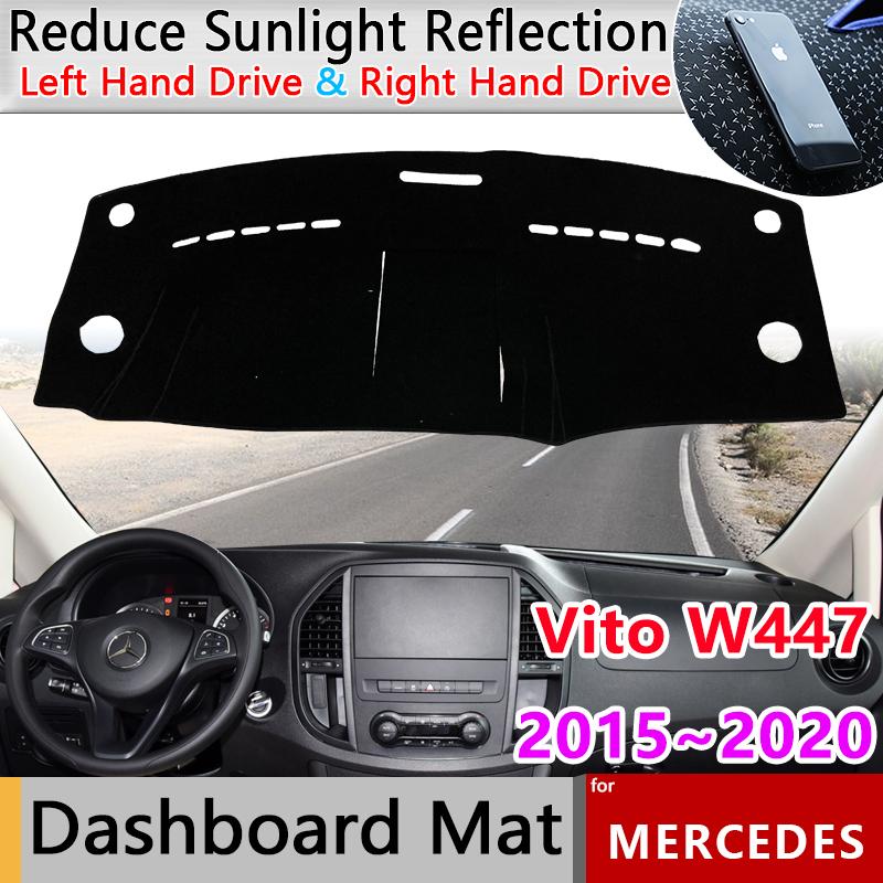 Накладка на панель приборов Коврик на приборную панель Ковровое покрытие для Mercedes Benz Vito W447 MK3 V-Class Valente Metris 2015~ Защита от солнца