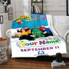 Wiggles Personalized Text Blanket Multi-purpose Customizable Blanket Comfortable Perfect for Nap Sofa Picnics Office Chair Four Seasons Multipurpose