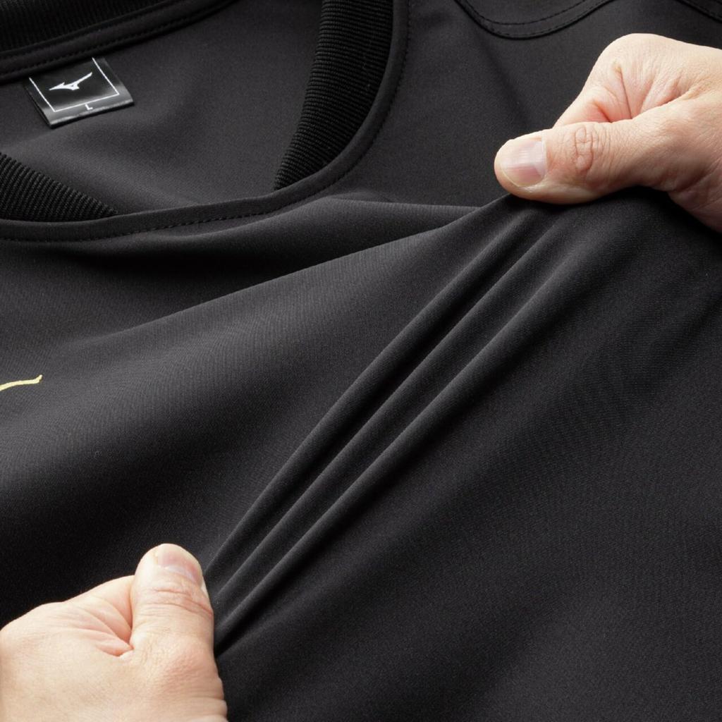 Mizuno Футболка Tough Breaker Tough PLUS Тренировочная Размер L, Водоотталкивающая, Износостойкая, 32MEC182, Унисекс, Черный,