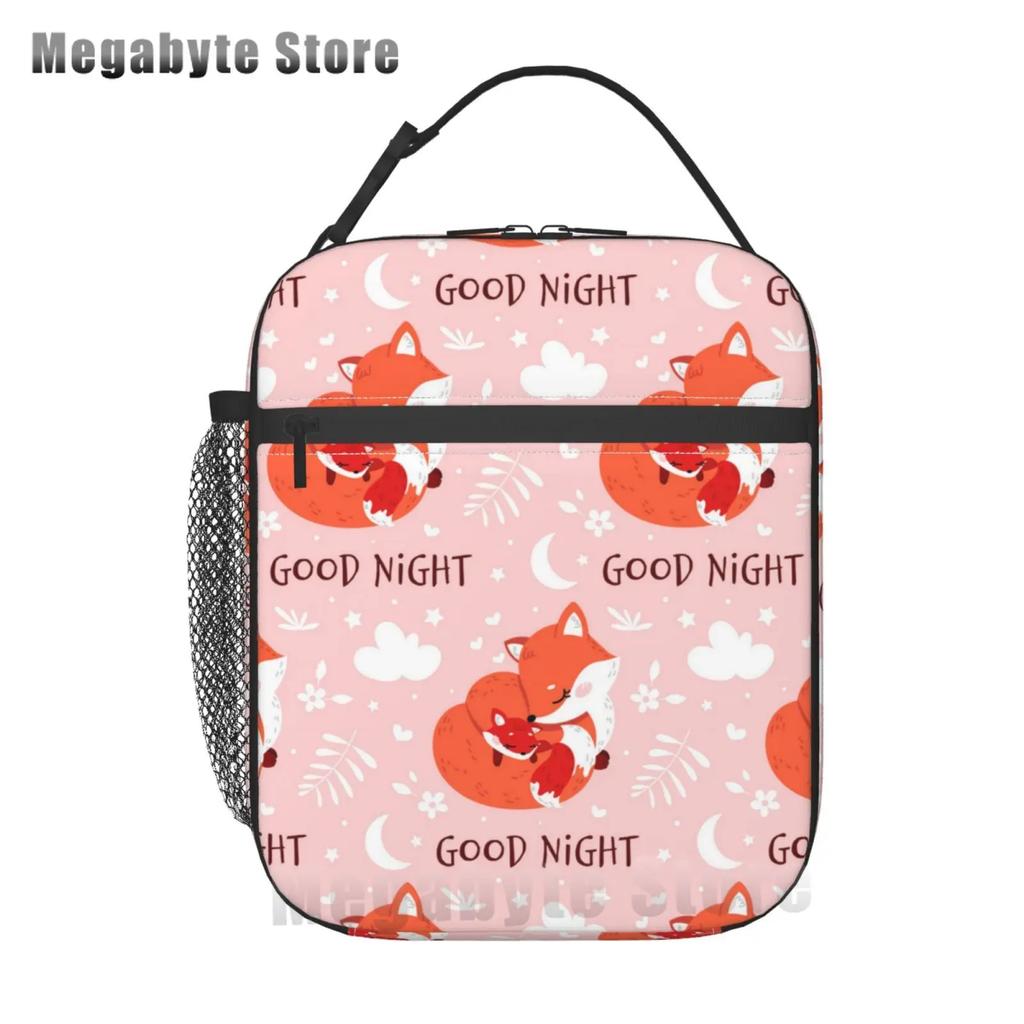 Foxes Autumn Fox Милый оранжевый многоразовый ланч-бокс для офиса, школы, пикника, пляжа, герметичная сумка-холодильник, сумка для ланча