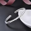 S990 Silver Bracelet Women Fried Dough Twists Niche Design Personality Versatile Silver Bracelet Fashion Temperament Silver Bracelet
