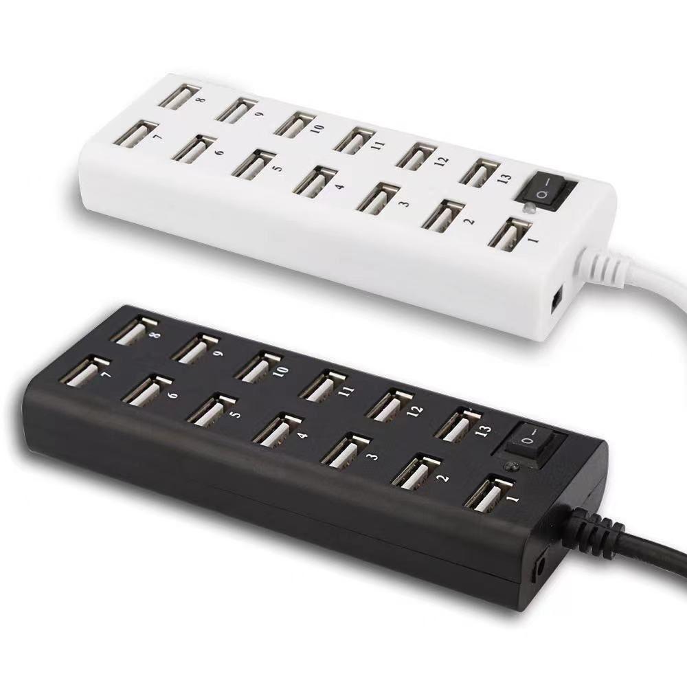 Высокоскоростной многофункциональный USB-хаб на 13 портов и сетевой фильтр