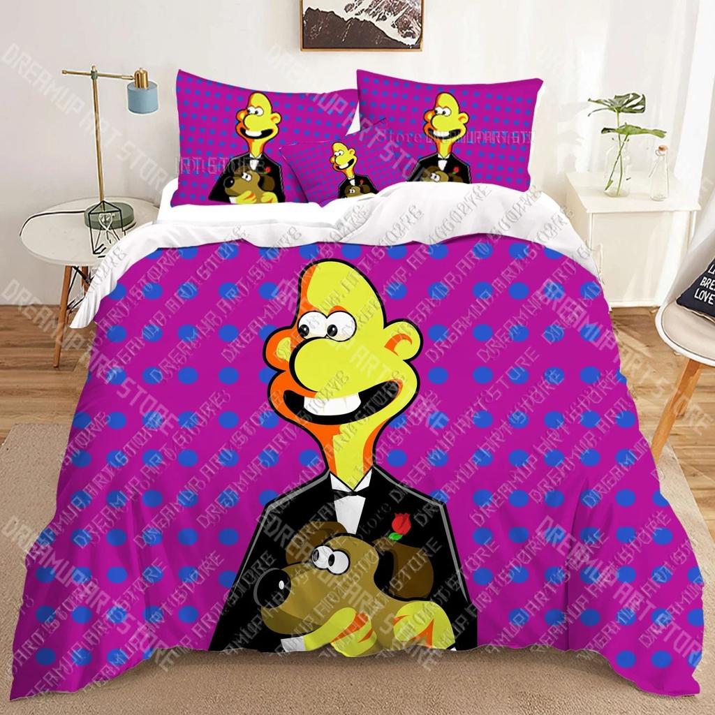 Wallace & Gromit 3D Bedding Sets print duvet cover Adults_ children bed comforter birthday gift dropshipping
