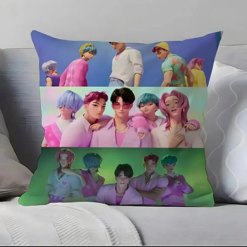 Saja Boys Kpops D-Demon H-Hunters Printed Pillowcase Home Decoration Pillowcase Living Room Sofa Decoration Pillowcase