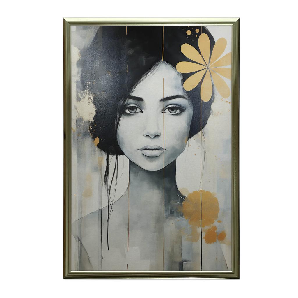 Kobieta Z Kwiatem We Włosach Kobieta Z Kwiatem We Włosach, 40X50 Cm, Bez Ramy, Papier Matowy 230 Gsm