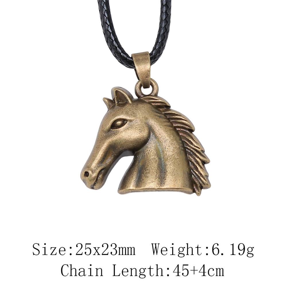 Новинки Чокеры Ожерелья Для Женщин Ожерелье С Слоном И Лошадью Кожаная Цепочка 45см Сувенирные Подвески На Шею