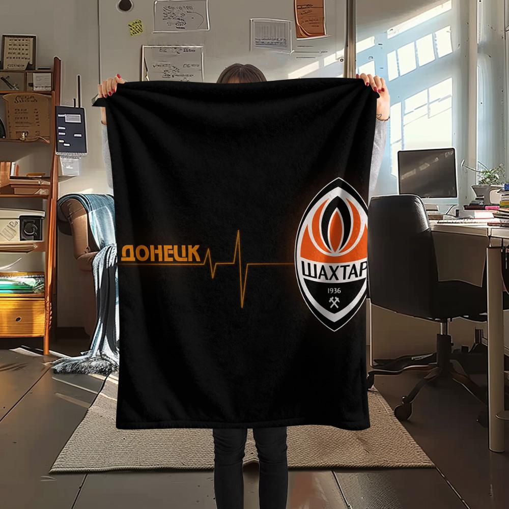 ФК Шахтер Донецк  Плед из фланели с принтом, Высокое качество, Удобный для всех сезонов, Домашний декор, Тепло и комфорт