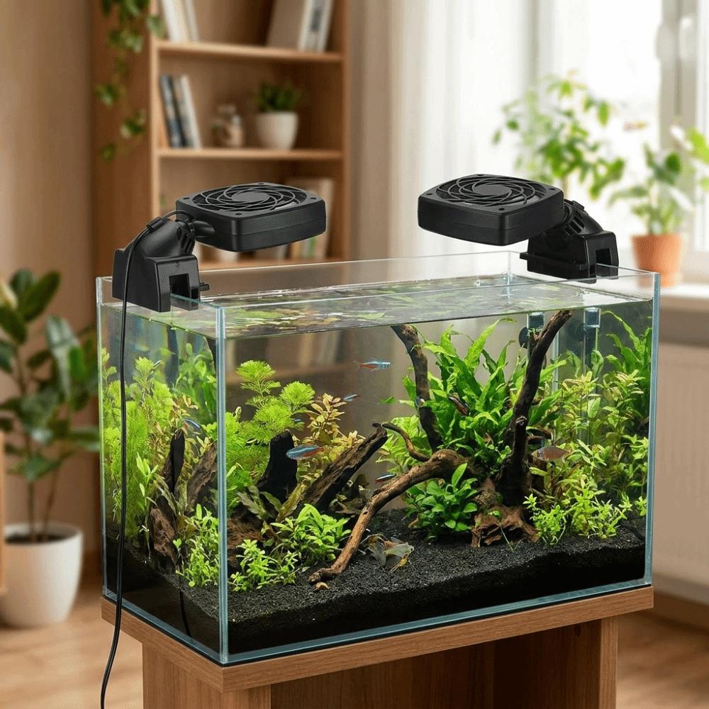 Adjustable Angle Aquarium Chiller Fan Quiet Fish Tank Cooler Aquarium External Fan  Aquarium