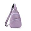 Chest Bag Female Sports Multifunctional Small Backpack Casual Simple Lightweight Retro Male Bag Slanting Shoulder Bag PU Soft Leather Mobile Phone Bag