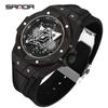 New Quartz Hollow Men's Watch Fashion Trend Cool Creative Men's Watch Calendar Silicone Watch