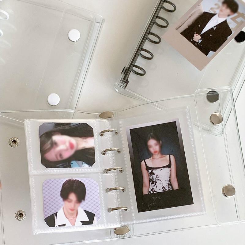 M5 Widening Double Button Transparent Pvc Soft Cover Binder Cover Journal Sketchbook Accessories Diary Office Supplies
