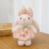 Floral Rabbit Plush Toy With Pp Cotton Filling For Children And Couples Gift
