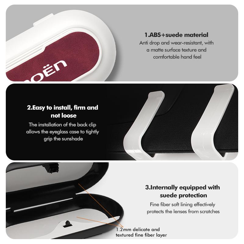 APS2 Car Sun Visor Glasses Case Sunglasses Clip Holder Storage Box For Citroen Jumper Celysee Cactus Picasso Aircross Saxo Grand
