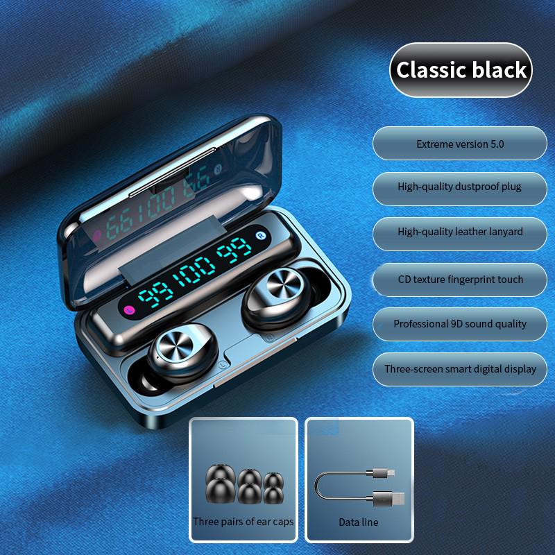 Новинка 2022 года F9 TWS Bluetooth наушники 5,3 зарядное устройство водонепроницаемые беспроводные наушники стерео спортивные наушники микрофон для смартфона