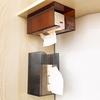 Yousheng Wall Mounted Tissue Box Holder Large Capacity Transparent Design Simple Installation Bathroom Tissue Paper Box
