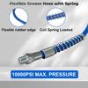 9PCS Grease Accessory Kit, Grease Coupler With Double Handles Coupler,90°Grease Coupler Adapter,Recessed Fitting Adapter,2 Needle Nozzles,3 Zerk